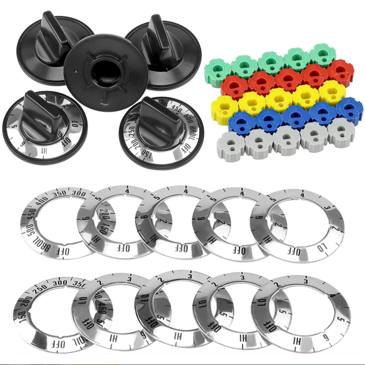Universal Range Burner Stove Oven Knob Kit KN002 RKE Compatible with ...