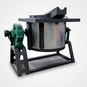 Horno de Inducción Inclinable de Alta Eficiencia de 50KW-1000KW |   Horno Eléctrico Avanzado para la Fundición de Chatarra de Cobre y Aluminio - Product Image 1