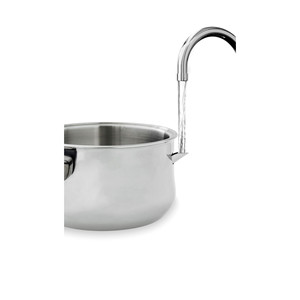 Pentola in acciaio inossidabile da 1,5 litri con manico per utilizzo in bagnomaria - Product Image 2
