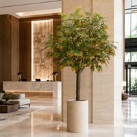 Grand arbre artificiel en PE Dalbergia de 8,5 pieds, écologique, résistant aux UV, pliable, décoratif pour l'intérieur/l'extérieur, pour la maison, le bureau, l'hôtel