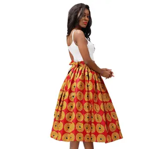 Latest African Print Long Skirts Wax Print Dashiki Dress Patterns African Women Maxi Skirt Plus Size