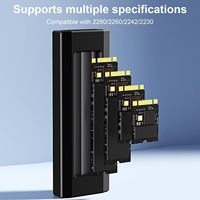 Adaptateur externe PCIe SYONG USB 3.1 Gen 2 (10 Gbps) pour boîtier NVMe pour SSD M.2 2230/2242/2260/2280 jusqu'à 8 To, compatible UASP - M2PV