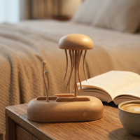 Ornement en bois sculpté à la main Jhisen Art Déco, grande méduse, décoration de bureau éclatante et apaisante, choix de cadeau pour anniversaire et décoration intérieure