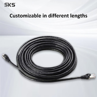 Câble Ethernet blindé Cat7 noir 10 Gbit/s S/FTP RJ45, cordon de raccordement réseau haute vitesse STP pour routeur, modem, usage industriel
