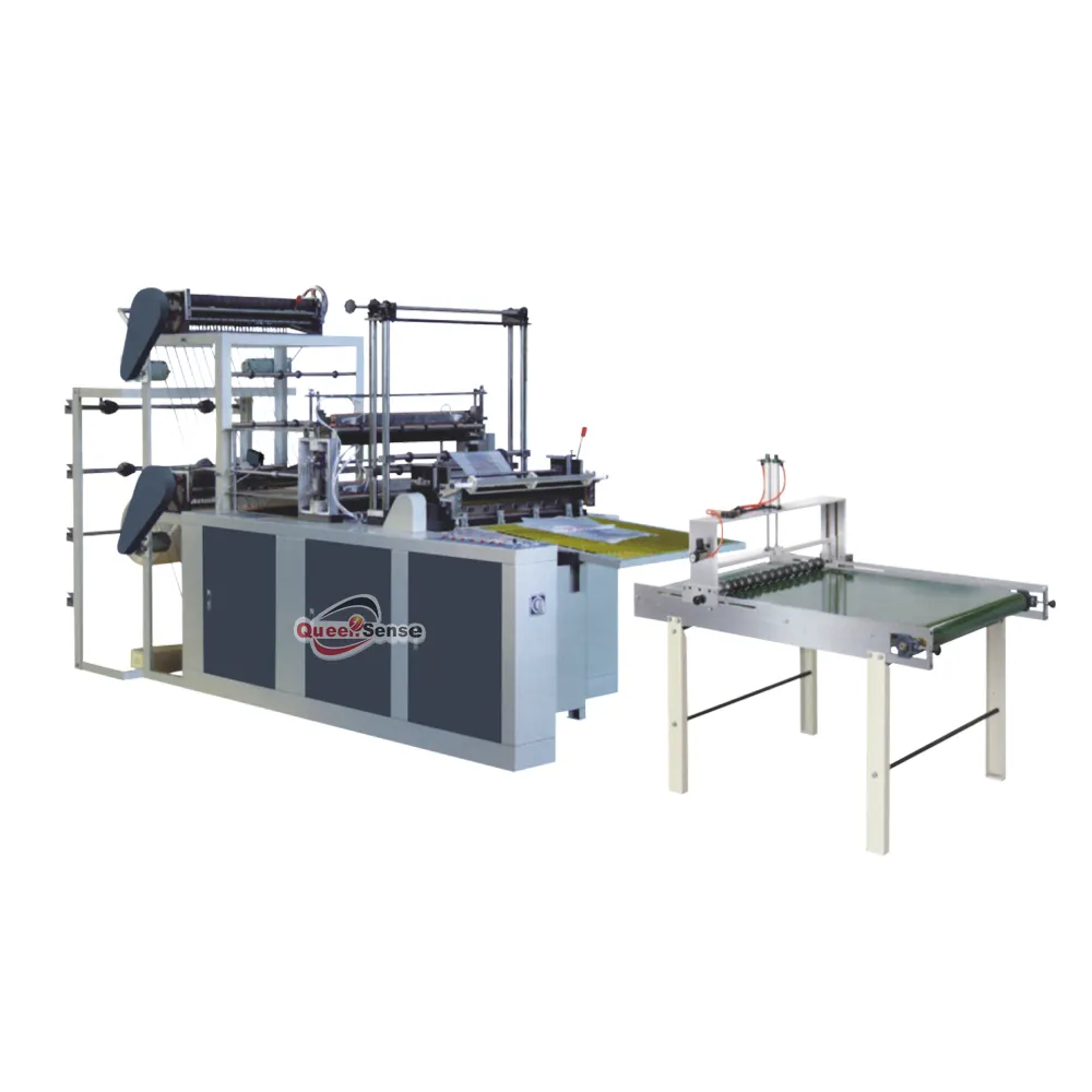 double layer bag making machine high speed t shirt shopping bag making machine handbag making machine