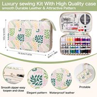 Kit de couture portable écologique de 130 pièces, ensemble de fils, aiguilles et ciseaux, kit de réparation, cadeau d'anniversaire pour petite amie, vente en gros