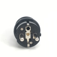 Adaptateur secteur européen 16A 250V, connecteur Schuko type F, prise Schuko, compatible France, Allemagne, Corée, Russie