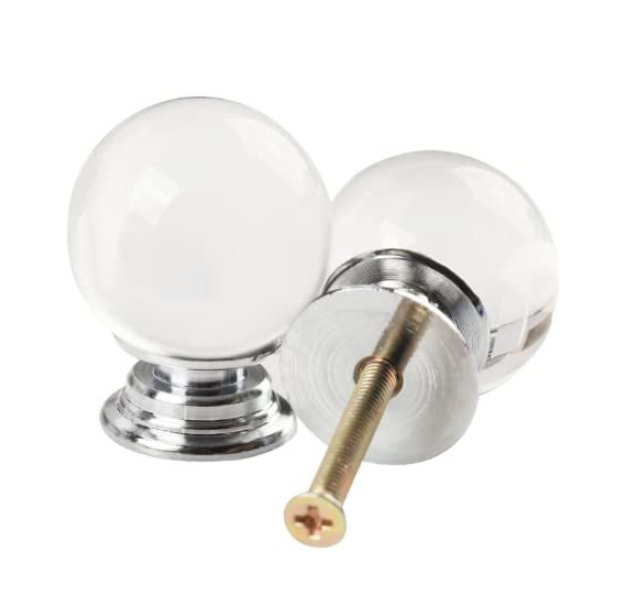 30mm crystal handle Hardware furniture diamond clear crystal glass pull handle drawer cabinet door knobs