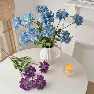 Flores Artificiales de Dalia Blancas de Seda de Alta Simulación para Decoración de Bodas y Hogar - Product Image 2