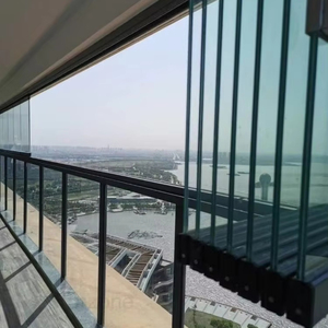 Terrace and Balcony <strong>Frameless</strong> Slide and Fold Doors Tempered Balcony Glazing <strong>Frameless</strong> Bifolding Doors and Windows - Product Image 2