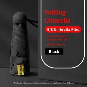Wholesale 19/21 Inches 5 <b>Folding</b> Mini Umbrella Pocket Print Logo Branded Parasol Rain Custom Capsule Umbrellas - Product Image 3