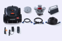 Robot para Piscinas Addotron Smart 4 en 1: Limpia el Fondo, las Paredes, la Línea de Agua y la Superficie, Compatible con AC/DC, Aspiradora Automática Eficiente para Piscinas