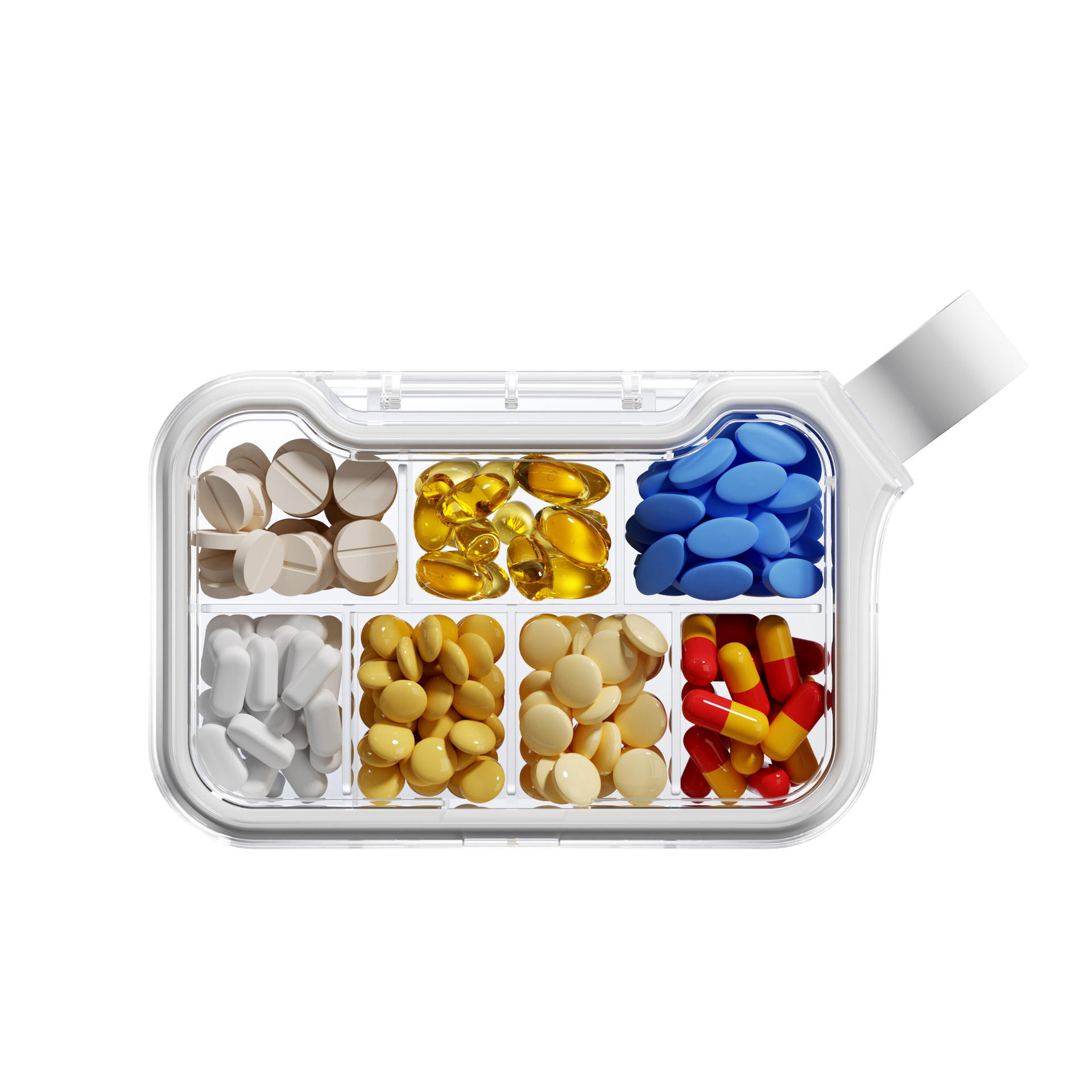 กล่องยา 7 ช่อง [สีขาว]