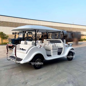 Luxury Antique Electric Vintage Car Leather Seat <b>72V</b> Lithium <b>Battery</b> Classic Sightseeing Cart for Castle Theme Park Transport - Product Image 3