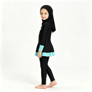 Kids Islamic Swimwear 3PCS Burkini Full Coverage Swimsuit with Hijab Long Sleeve Girls Swim Set - Product Image 2