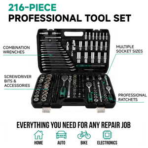Podofo 216PCS Portable <b>Ratchet</b> Wrench Tool Set Quick Car Repair and CRIN Injector Repair Customizable Support - Product Image 2