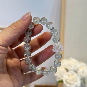 สร้อยข้อมือคริสตัลสำหรับผู้หญิงประดับงานรับปริญญาประดับอัญมณีหลากเม็ดอัญมณีสีเหลืองอมม่วง - Product Image 4