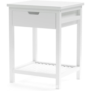 <b>Modern</b> Bedside Table With Drawers And Open <b>Shelves</b> For Bedroom And Living Room Storage Furniture - Product Image 5