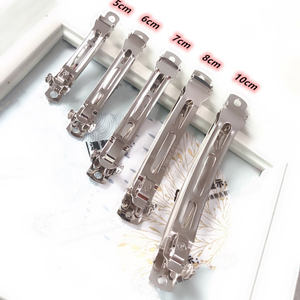 5Cm 6Cm 7Cm 8Cm 10Cm Gekrulde Randen Drie Delen Metalen Franse Haarspeldjes Met Rubberen Buis Clip Frankrijk Snap Metalen Haarspeldjes - Product Image 6