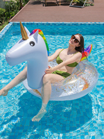 Bouée gonflable pour adultes avec paillettes, nouveauté pour piscine, tube flottant 3D