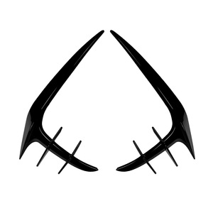 Audi A4 S4 B9.5 <b>Sline</b> 2020-24 Front Grille Spoiler Piano Black Carbon Fiber Texture ABS Adhesive Fitment - Product Image 4