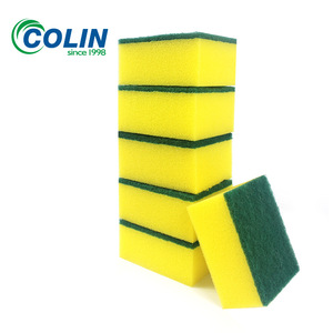 Esponja para lavar platos, esponja de limpieza para cocina, estropajo, esponja abrasiva de diamante, esponja compuesta, almohadilla de esponja - Product Image 1
