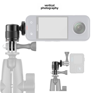 Adaptador de Montaje Multiángulo Universal de Aluminio con Cabezal Giratorio de 360° y Conector de Tornillo de 1/4 para GoPro Hero 13, DJI Osmo Action, Insta360 - Product Image 2