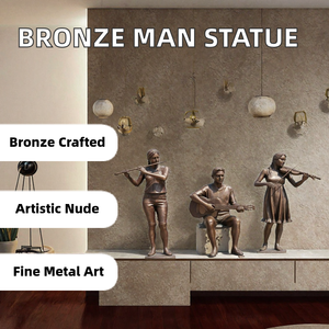 Escultura de Hombre <span class=keywords><strong>Desnudo</strong></span> <span class=keywords><strong>en</strong></span> Bronce, Estilo Moderno, para Decoración de Interiores, Sala de Estar, Tallada a Mano, Arte Coleccionable, Antiguo, Feng Shui - Product Image 2
