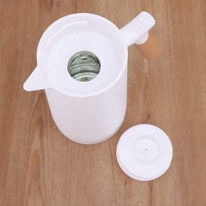 <span class=keywords><strong>35</strong></span> OZ flacons sous vide thermos manche en bois Portable verre doublure intérieure presse-type cafetière tasse théière - Product Image 5