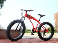 HG-A50 Vélo de neige Shark 26 pouces avec amortisseur, frein à disque, vitesse variable, pneus larges 4.0+, vélo de plage, style Harley