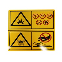 Étiquettes d'avertissement personnalisables multi-formes pour camions miniers, chariots élévateurs, chargeurs, excavatrices, machines-outils, autocollants en PVC autocollants résistants aux UV