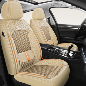 Nouvelle Collection : Housses de Sièges Auto Universelles Quatre Saisons en Cuir et Soie Glacée OLIVER – Confort Optimal - Product Image 4