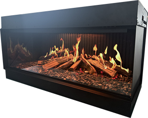 <span class=keywords><strong>Chimenea</strong></span> Eléctrica LCD de 3 Lados con Espejo, 5 Colores, Calefacción Segura para Uso Doméstico y Hotelero, Control por Aplicación, Enchufe Estadounidense - Product Image 1