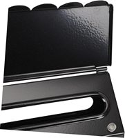 Boîte aux lettres murale extérieure en acier galvanisé, petite, durable, en métal, avec revêtement en poudre, noire