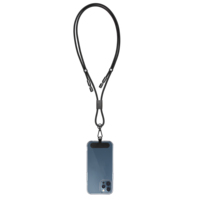 Cordon de téléphone 2-en-1 à porter en bandoulière et câble de charge USB-C vers USB-C PD60W, glissière métallique réglable de 170 cm, fonction de synchronisation des données