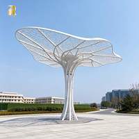 Statue de jardin moderne RELONG en métal blanc maillé, grande sculpture d'art public en acier inoxydable pour la décoration de parcs extérieurs