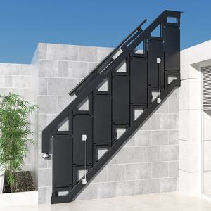 บันไดพับได้ในบ้าน ทำจากอลูมิเนียมอัลลอยด์ทันสมัย พร้อมที่เก็บของติดผนัง - ดีไซน์ทนทานและเป็นมิตรกับสิ่งแวดล้อม - Product Image 3