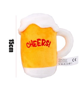 Creative Eco-Friendly <strong>Dog</strong> Plush Chew <strong>Toy</strong> Cotton Filled Wine Bottle Cup Shape Interactive Squeaky <strong>Personalised</strong> <strong>Toy</strong> - Product Image 6