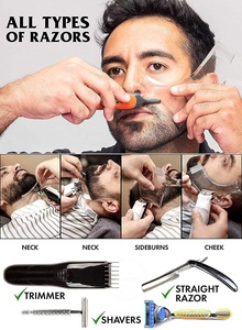 Modello <span class=keywords><strong>di</strong></span> pettine per barba e baffi regalo da <span class=keywords><strong>uomo</strong></span> per una linea perfetta per uno strumento per lo Styling della linea della mascella/del collo - Product Image 4