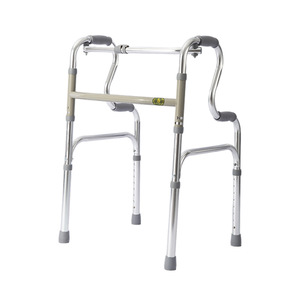 Golden Finger Aluminum Alloy Walking Aid Foldable Four Legged Walker For Elderly Outdoor Use - Product Image 2