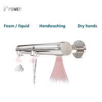 Distributeur de savon à Induction 3 en 1 en acier inoxydable 304, robinet de lavabo à capteur automatique sans contact avec robinet à Air sèche-mains
