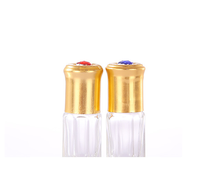 Botol emas gulung parfum minyak esensial 3ml 6ml 9ml 12ml botol rol kaca tutup sekrup cetak MOQ 100 buah Volume 10ml