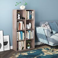 Bibliothèque à 4 niveaux, 8 cubes modulaires, étagère de rangement moderne, mobilier de bureau et de maison