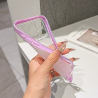 Coque TPU Premium 2-en-1 Bicolore à Dissipation Thermique pour 17 Pro Max, Coque Souple Mate Macaron pour 16/15 Motif Dessin Animé