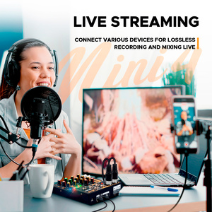 Pro OTG 4CH âm thanh DJ giao diện điều khiển 48V cho <span class=keywords><strong>Bluetooth</strong></span> Mini giao diện âm thanh phát sóng trực tiếp Card âm thanh & Mixer cho djs - Product Image 3