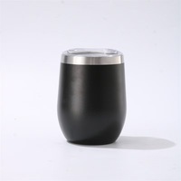 12oz RVS Wijnbeker Dubbelwandig Gepersonaliseerd Logo Cadeau Reismok voor Promotie Bedrijfscadeau Buitenfeest