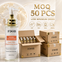 Sérum Double Glutathion Acide Hyaluronique Éclaircissant Visage OEM ODM 100ml Logo Personnalisé Marque Privée Usine