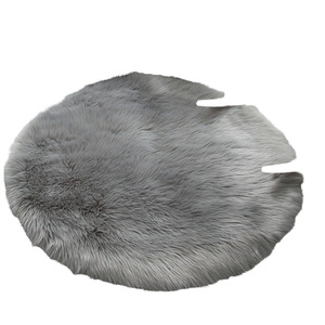 Tapis en fausse fourrure moelleuse au design moderne personnalisé, super shaggy, fabriqué à la machine, lavable, couleur unie, pour salon - Product Image 1