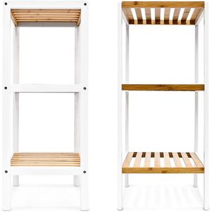 Multifunctional Storage Rack Corner Rack <b>for</b> <b>Kitchen</b>, Living Room, Bedroom 3-Tier Bamboo Bathroom <b>Shelf</b> - Product Image 4