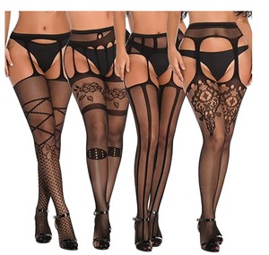 Bon marché Prix Grande Taille Résille Maille Trou Évider Sexy Femmes Jarretelles Bas Collants Collants - Product Image 4